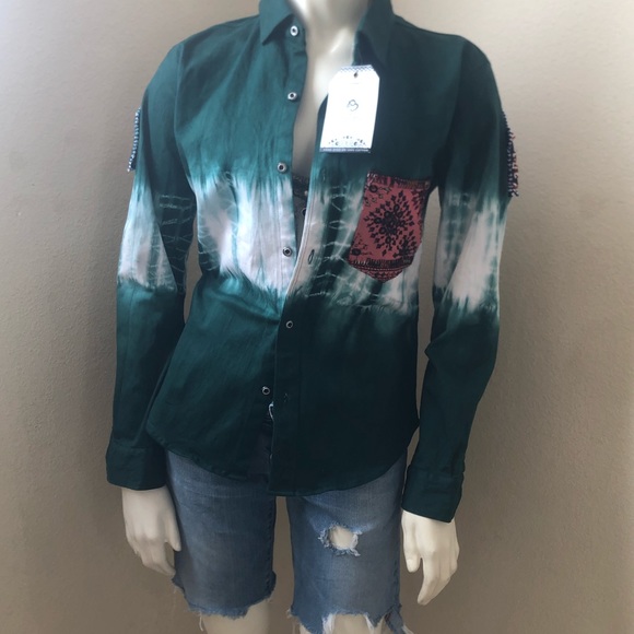 Banda Bags Hand Beaded Tie Dyed Shirt/Jacket - Picture 13 of 15
